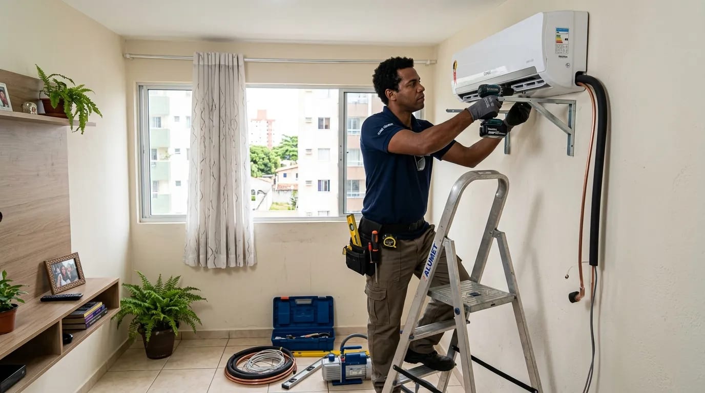 Instalação de ar-condicionado split em Aracaju‑SE